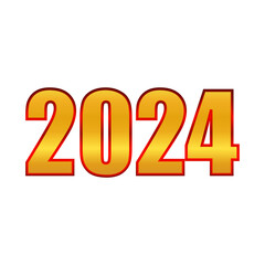 happy new year 2024 logo text design