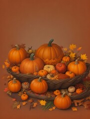 pumpkins for halloween created with Generative AI technology
