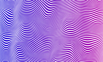 Abstract vector wavy lines flowing smooth curve with a gradient color on gradient background in luxury, technology, science, music, modern.