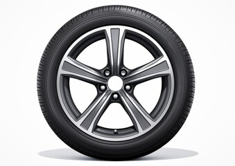 Obraz premium Wheel , tire on white background, isolated. Car, truck, bus tires.
