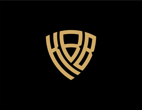 KBB creative letter shield logo design vector icon illustration