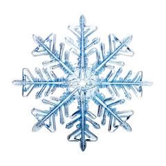 Snowflake isolated on transparent white background