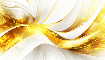 Abstract white and golden background. Subtle abstract background, blurred patterns on digital art concept, Generative AI.