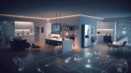An interior design of an autonomous smart home concept