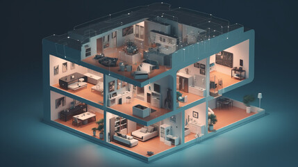 An interior design of an autonomous smart home concept