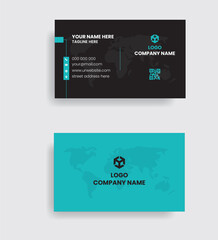 corporate business card design. Vector illustration print template. Creative and modern business card template
