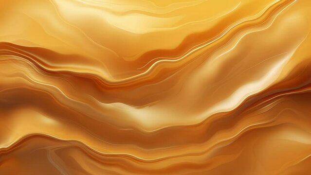 yellow gold cg motion liquid abstract waves form background slow loop