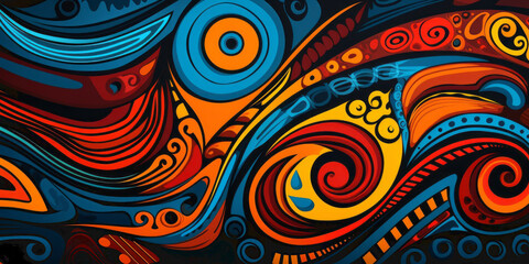 Abstract indigenous art style backgrounds. 