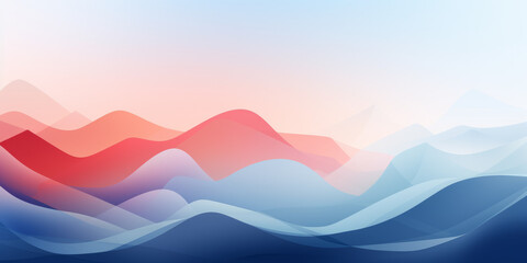 Abstract illustration of a landscape with soft pastel colours.