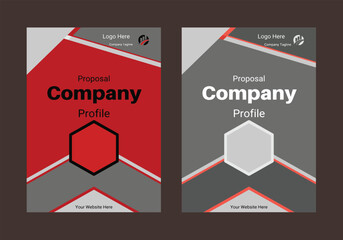 Professional Business Company Profile Vector Template.