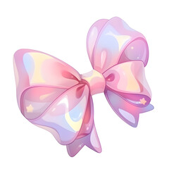 2D Cute Lovely Pink Ribbon for girl Clipart