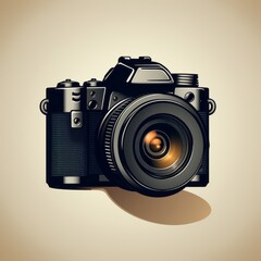 modern minimalistic film camera icon