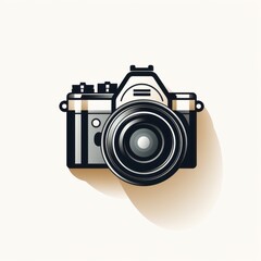 modern minimalistic film camera icon