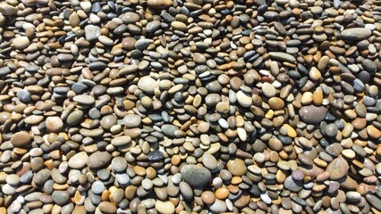close up of a lot of pebbles