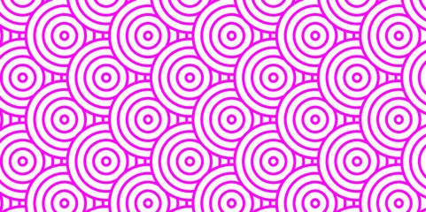 Seamless geometric ocean spiral pattern and abstract circle wave lines. pink seamless tile stripe geomatics overlapping create retro square line backdrop pattern background. Overlapping Pattern.