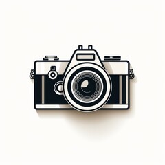 minimalistic camera icon flat design