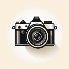 Fototapeta premium minimalistic camera icon flat design
