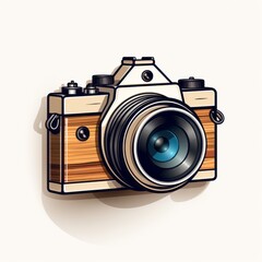 minimalistic camera icon flat design