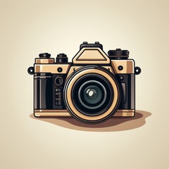 minimalistic camera flat design