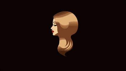 beautiful woman golden hair style