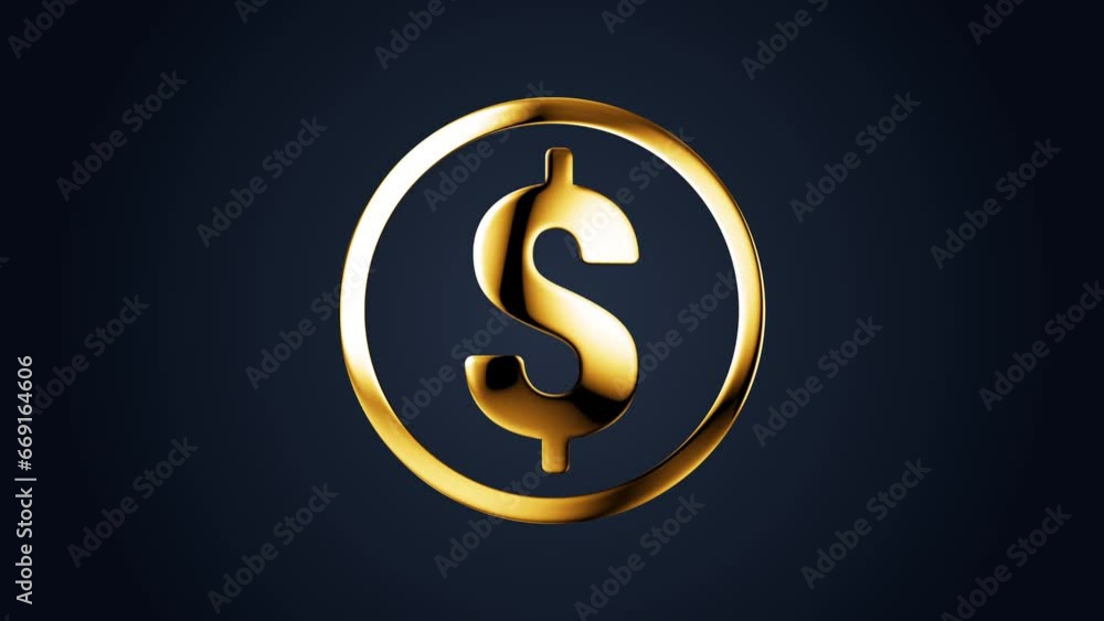 Poster luxury golden number animation. motion text effect animation on black abstract background.