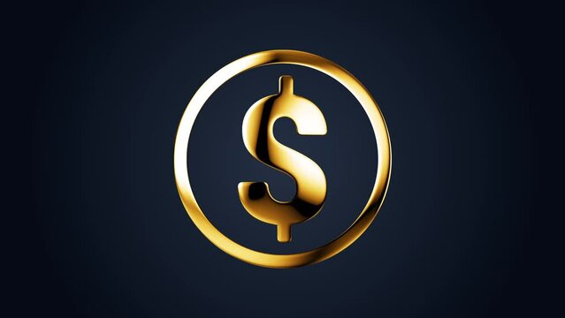 luxury golden number animation. Motion text effect animation on black abstract background.