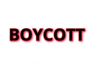 Boycott concept written on white background 