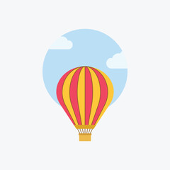 Obraz premium Hot air balloon vector illustration