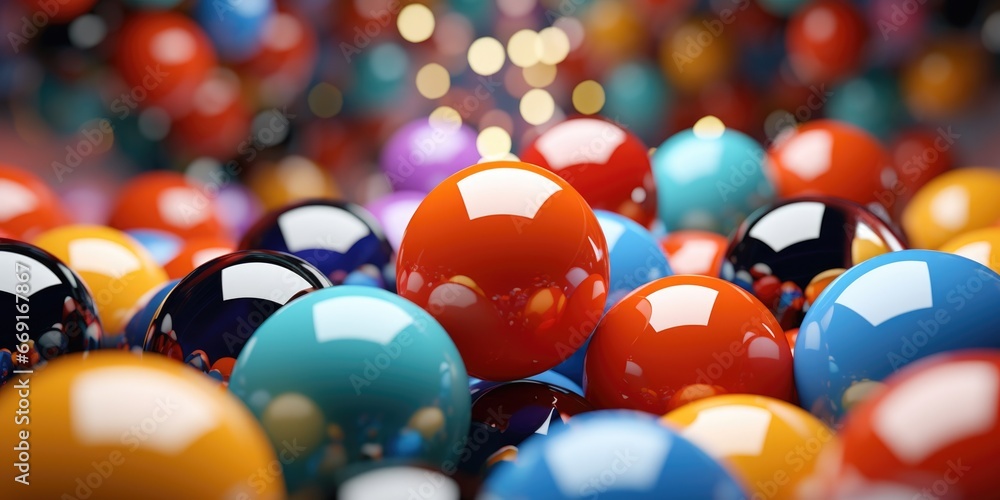 Aufkleber a bunch of balls suspended in the air. this versatile image can be used to depict concepts such as b