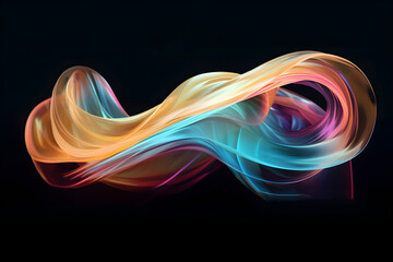 Obraz premium Colorful glossy liquid wave background. 3D and realistic abstract background. Generative AI