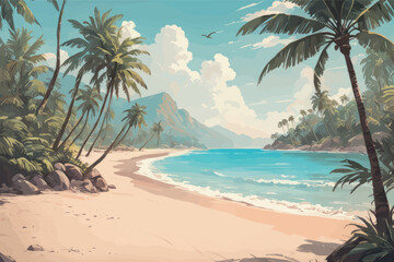 beautiful beach with palm trees and sea beautiful beach with palm trees and sea beautiful beach with a sea view