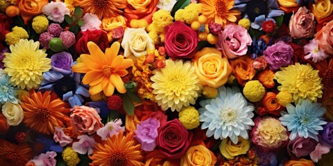 A close up view of a beautiful bunch of flowers. Perfect for adding a touch of nature to your designs and decorations.