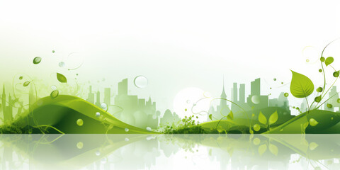 Abstract environmental themed background concept for banner style usage.