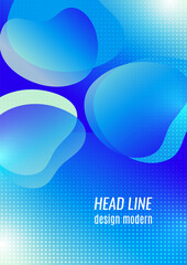 Abstract soft transparent fluids, overlay of shapes. Bright colors. Template for background, poster, banner, flyer, brochure. Vector