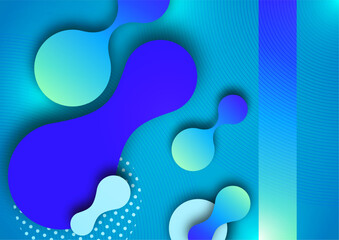 Trendy geometric background. Liquid fluid, overlay. Suitable for wallpaper, banner, background, card, landing page, cover, flyer, report, business, social media. Vector