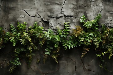 ivy growing up an old stone wall