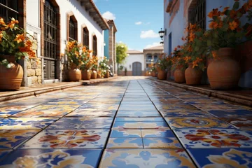 Foto op Canvas spanish tiles in an andalusian building © jechm