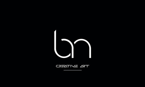 BN, NB, B, N abstract letters logo monogram