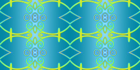 Luxurious colourful gradient modern Chinese oriental simple and aesthetic line art pattern for presentation template background 