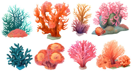 Various beautiful corals