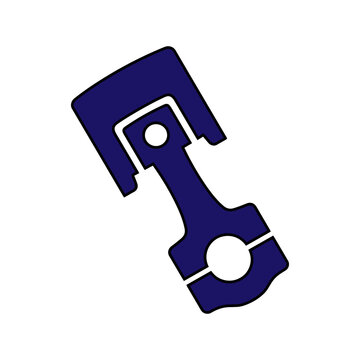 recommend clip art: Car motor piston icon in blue color