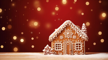 CHRISTMAS CARD WITH GINGERBREAD AND COOKIES. legal AI
