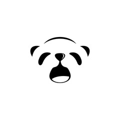 icon panda abstrak