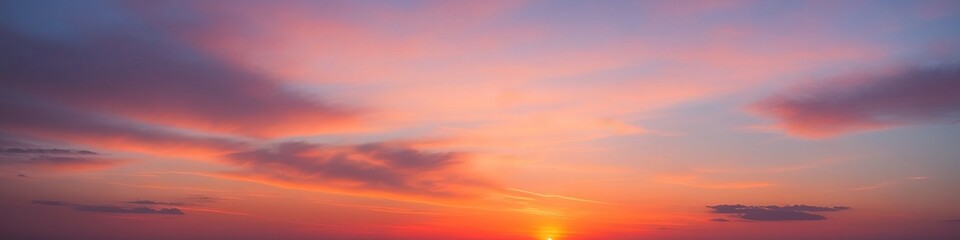 Fototapeta premium Beautiful atmospheric dramatic clouds in the evening at sunset.. Generative AI.