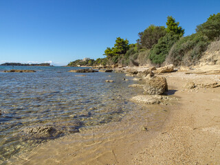 Am Strand von Katakolon in Griechenland
