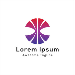 KK letter circle shape logo design