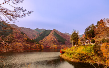 奥多摩湖の秋風景2022