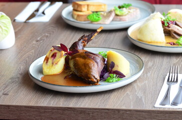 roast pork with potatoes
