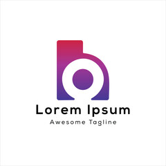 BO letter initial creative logo design
