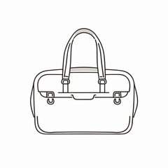 正面から見たバッグのイラスト